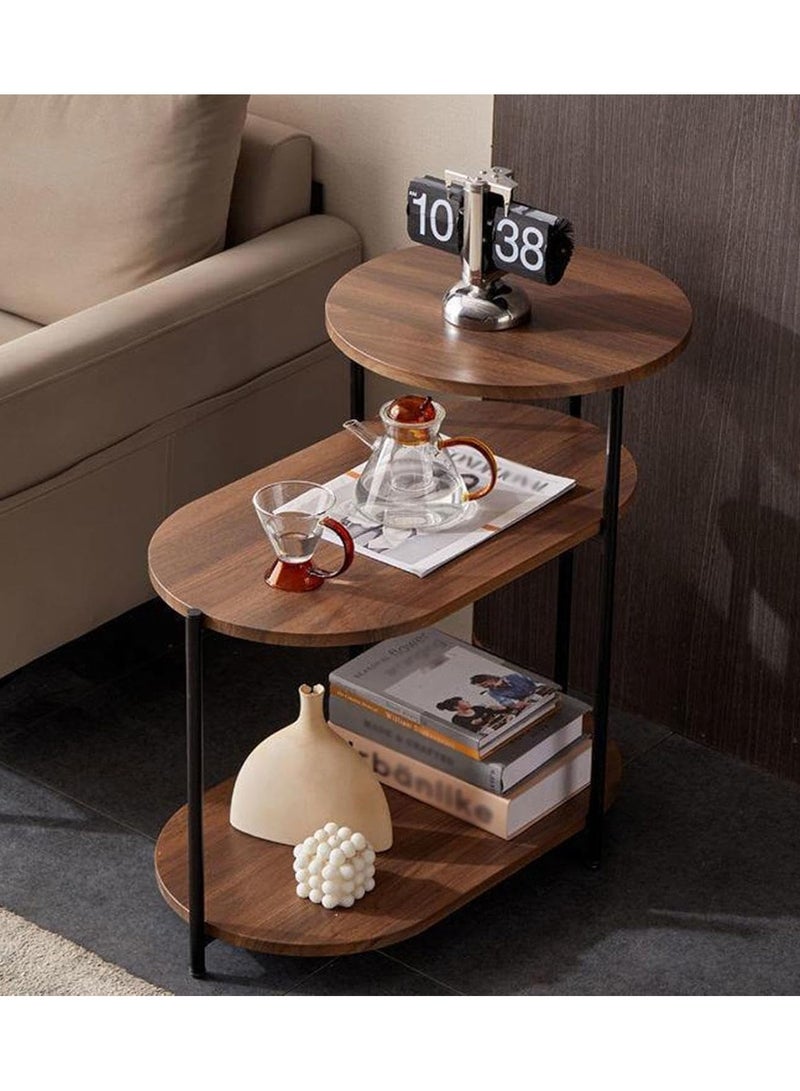 DubaiGallery Three Layer Sofa Side Table,Modern Nordic Style Coffee Table with Marble Table - Image 3