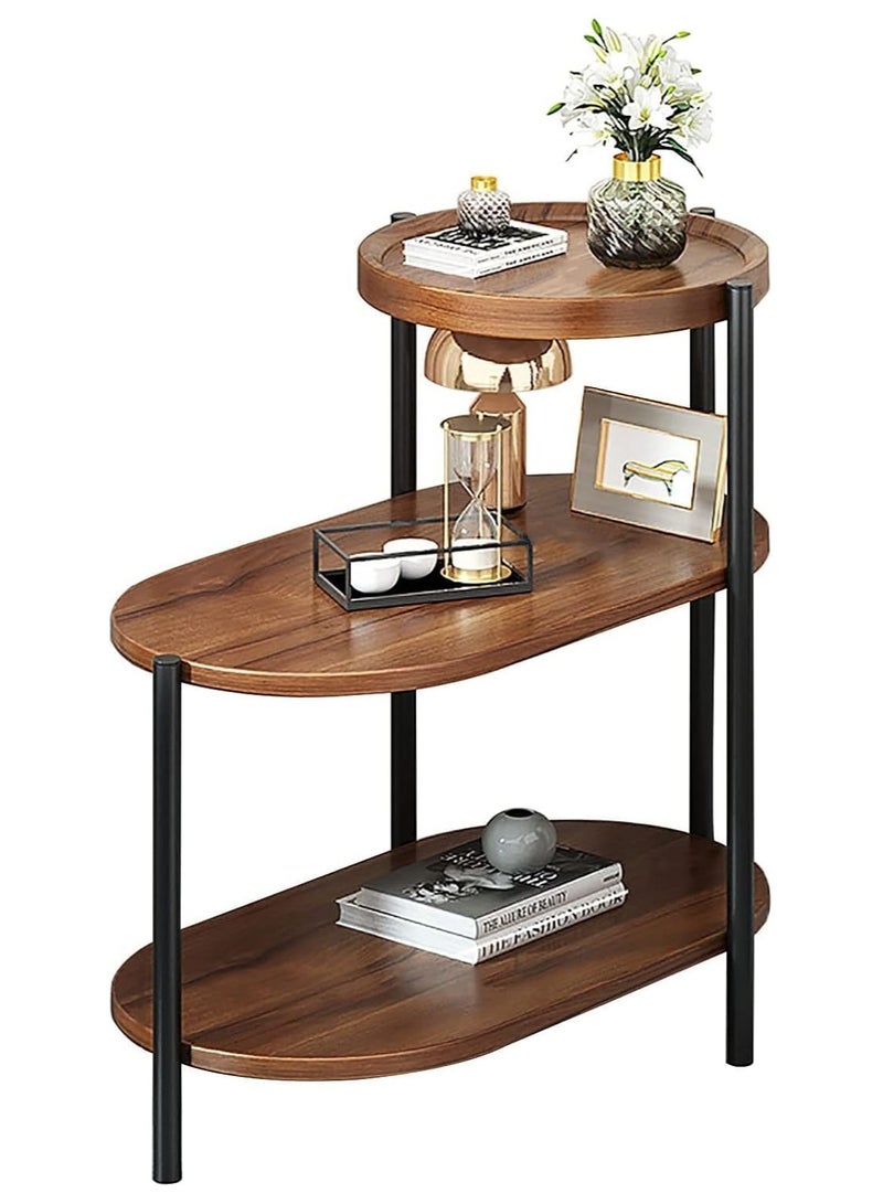 DubaiGallery Three Layer Sofa Side Table,Modern Nordic Style Coffee Table with Marble Table - Image 2