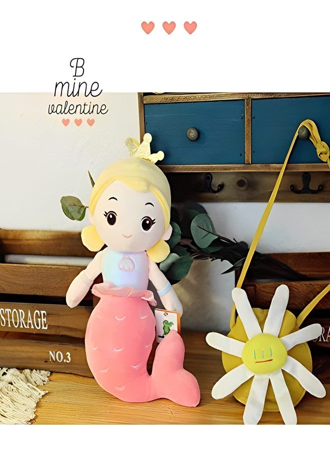 Tickles Mermaid Soft Doll Stuffed Plush Animal Toy for Kids Girls Birthday Gifts (Color: Pink Size: 50 cm) - Image 2