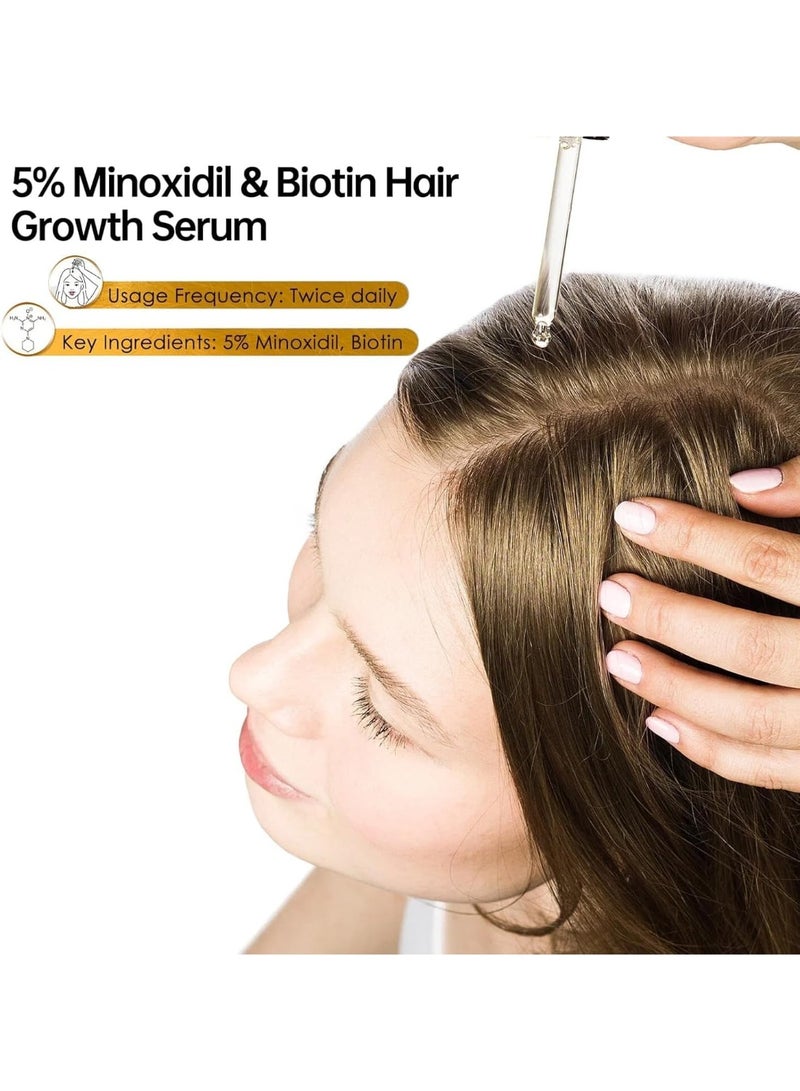 EELHOE 5% Minoxidil Serum for Men Women,60ml Minoxidil for Women Men HairGrowth Minoxidil for Men Beard Growth Serum,Promotes hair Growth,Helps Prevent hair Fall and Loss (2pcs 60ml) - Image 3