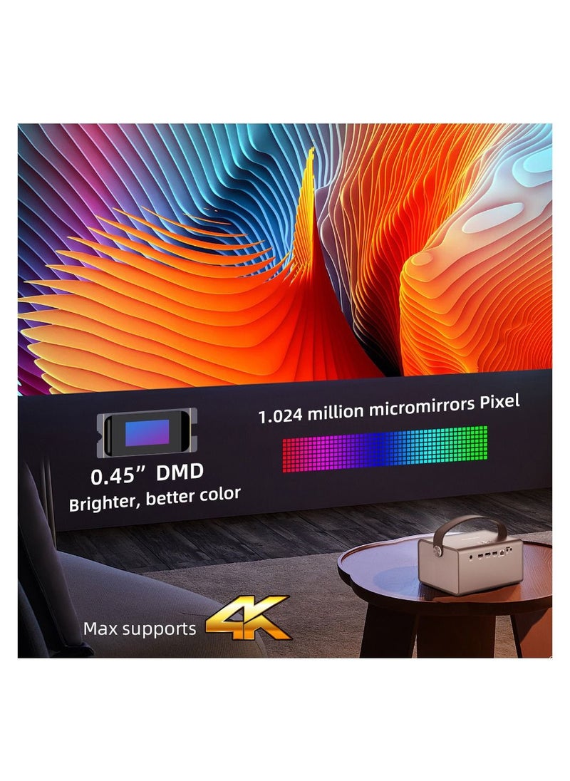 BYINTEK - BYINTEK R17 Projector, Smart 3D Android WiFi Portable DLP Mini Projector, Support 4K, Full HD 1080P with Battery, 750ANSI Lumens, Portable Movie Projector, 6D Keystone, 300 Inch Picture - Image 1