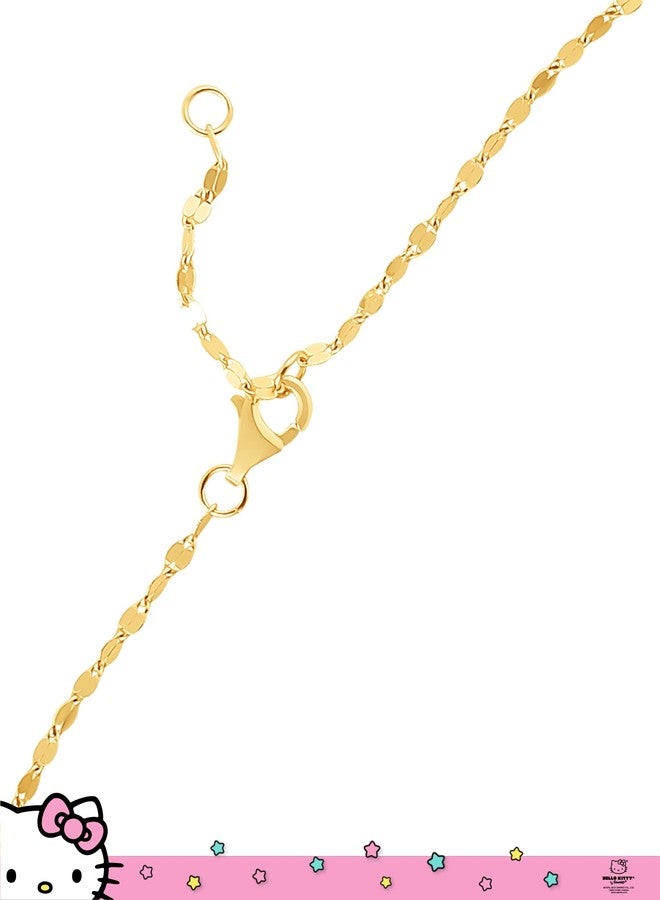 هالو كيتي سوار هيلو كيتي نسائي من سانريو، مرخص رسميًا، بطول 6.5 بوصة + 1 بوصة، مطلي بالذهب. - Image 5