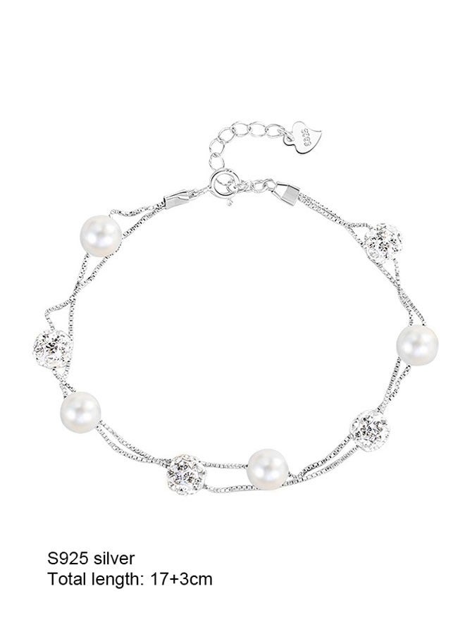 HAWAWA 925 Sterling Silver Bracelet for Women Adjustable Hanging Pieces Bracelet & Bangles Birthday Mothers Day Jewelry Gifts for Mom Girlfriend Length 17+3cm - Image 2