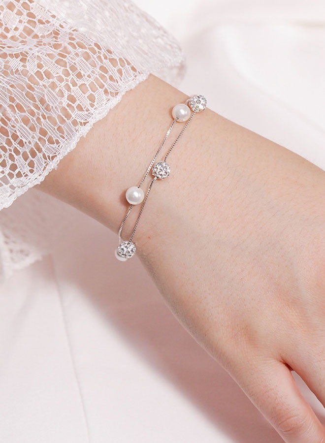 HAWAWA 925 Sterling Silver Bracelet for Women Adjustable Hanging Pieces Bracelet & Bangles Birthday Mothers Day Jewelry Gifts for Mom Girlfriend Length 17+3cm - Image 5