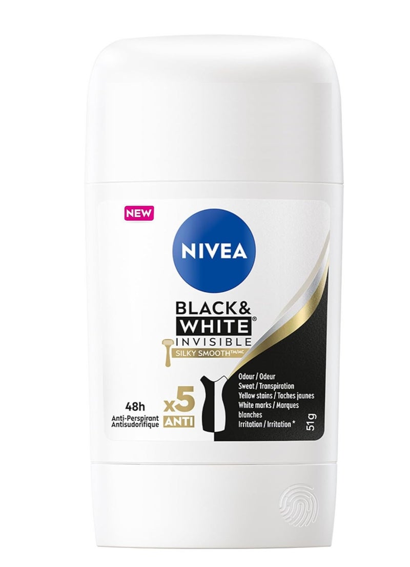 نيفيا مزيل العرق الخفي الأسود والأبيض 5 في 1 للنساء حماية نشطة لمدة 72 ساعة - Image 1