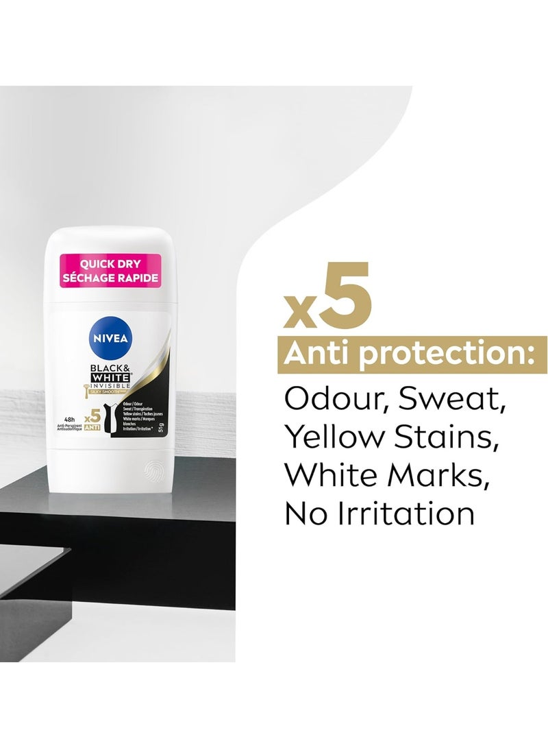 نيفيا مزيل العرق الخفي الأسود والأبيض 5 في 1 للنساء حماية نشطة لمدة 72 ساعة - Image 4