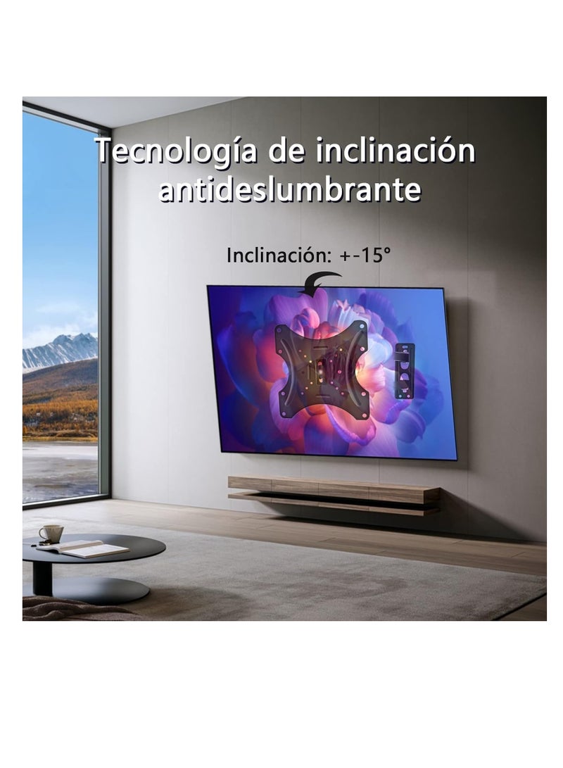 حامل تلفزيون للشاشات ذات المفاصل من 14 إلى 42 بوصة، قاعدة تلفزيون ذات 3 أذرع من الصلب المقوى بالكامل، ماكس فيسا 200 × 200 ملم، يحمل حتى 35 كجم - Image 3