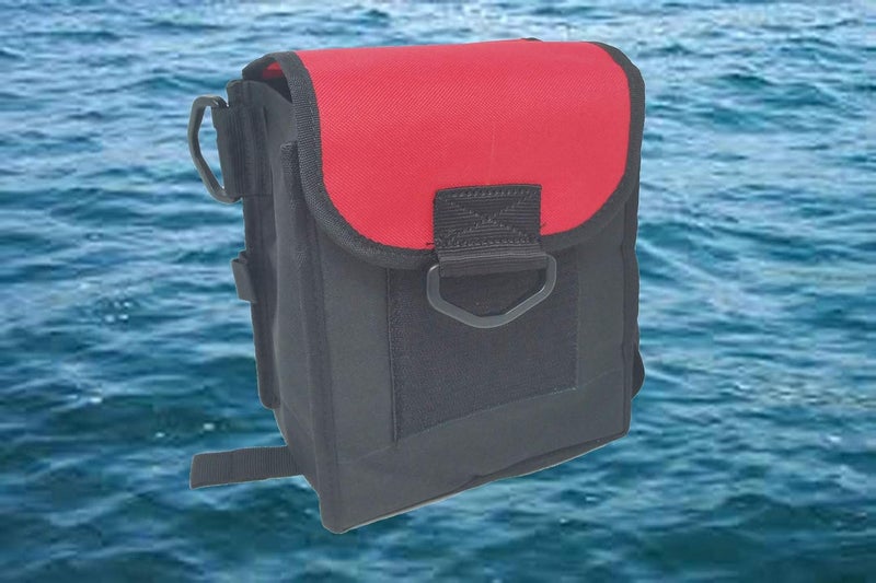AKM -Scuba Diving Cargo Carying Leg, Strap On Pocket Large Red - Image 1