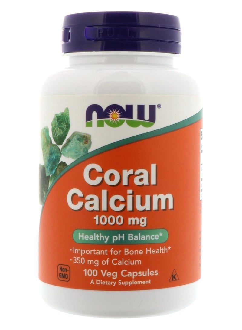 Now Foods Coral Calcium (1000mg, 100 Capsules)