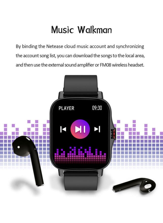 NIBEMINENT FM08 Bluetooth Smartwatch Black - Image 3