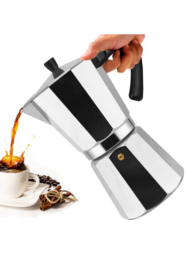 Vaolvpant 14 Cup Aluminum Moka Pot Classic Stovetop Espresso Coffee Maker 700ml 23oz Coffeemaker Percolator Mocha Pot Greca Coffee Maker Cafe Makers for Italian and Cuban Café Brewing Silver - Image 1
