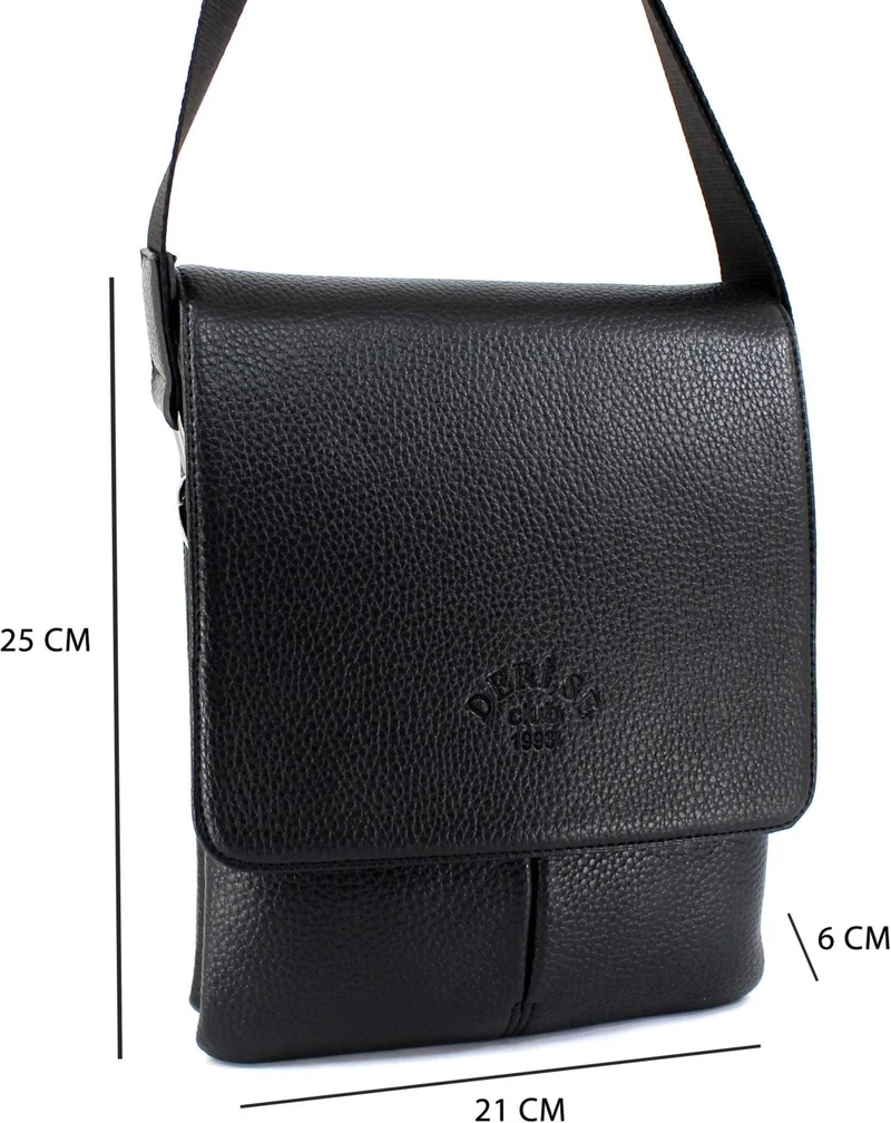 Derise Club Men's Black Color Luxury Shoulder Bag Covered Messenger Bag