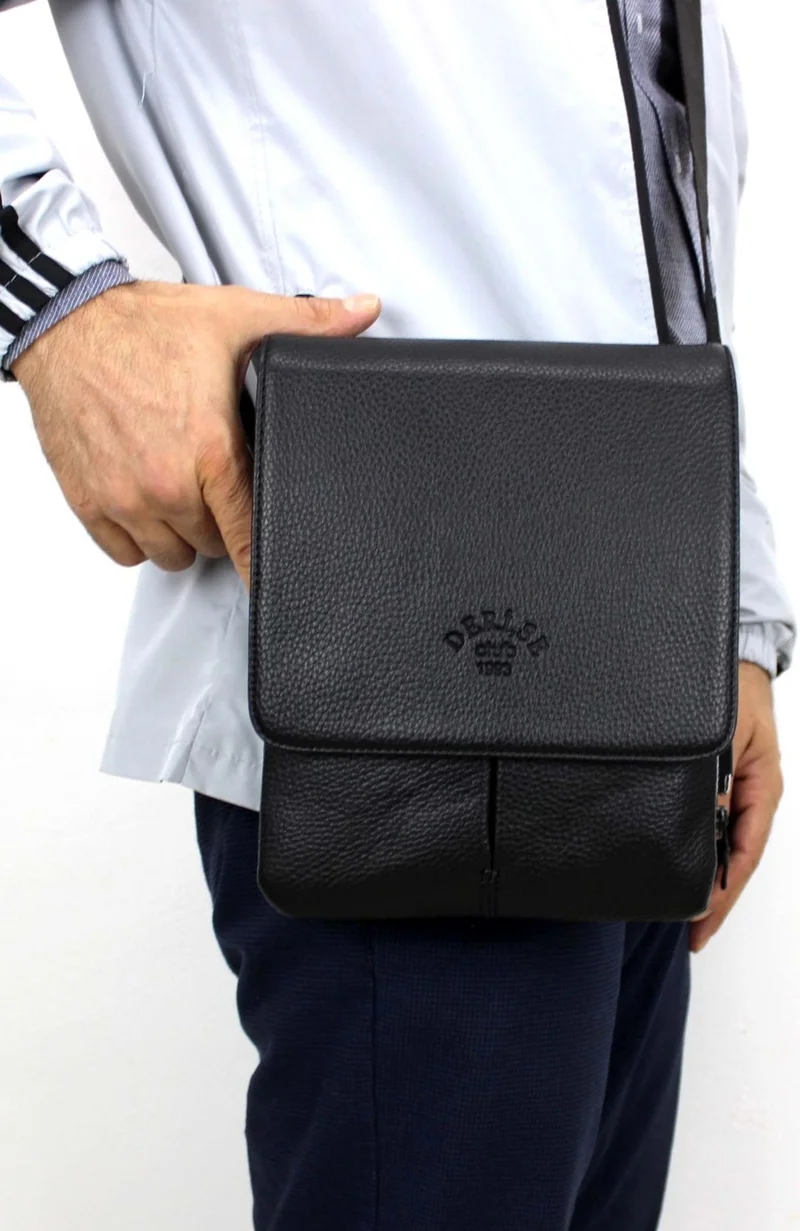 Derise Club Men's Black Color Luxury Shoulder Bag Covered Messenger Bag