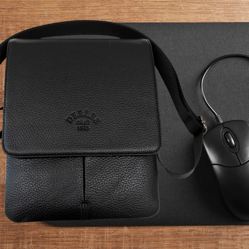 Derise Club Men's Black Color Luxury Shoulder Bag Covered Messenger Bag