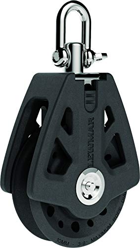 Lewmar 72MM Synchro Block Single – Free-Spin Bearing and self-aligning Head for Smooth Transfer of Power from Deck to sail, Prevents Rope wear, Maximum 7/16" line Size, Safe Working Load 2420 lbs. - Image 1