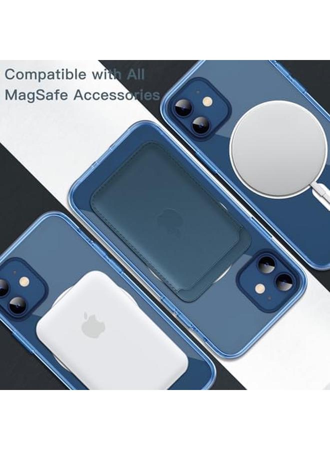 Jetech Magnetic Case For Iphone 12 12 Pro 6.1 Inch Compatible With Magsafe Wireless Charging Shockproof Phone Bumper Cover Anti Scratch Clear Back Jean Indigo - Image 4