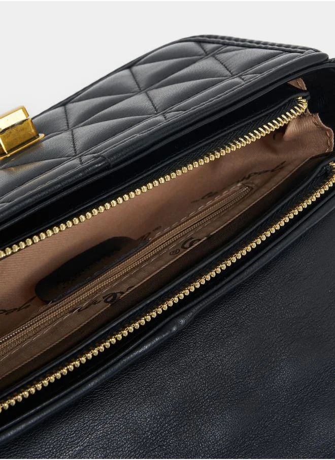 Styli Stitch Detail Quilted Shoulder Bag