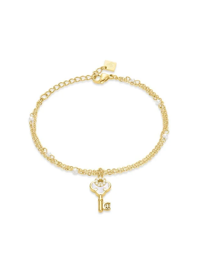 CERRUTI 1881 Gabriella Gold Plated Bracelet for Women with Crystals