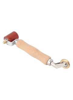 40mm Silicone Seam Roller Dual Use Brass Wheel Wood Handle Wallpaper Flat Seam Roller for PVC TPO Welding Red