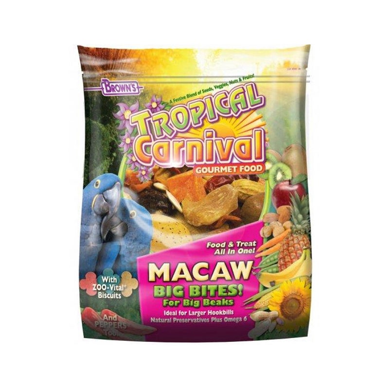 Browns Tropical Carnival Gourmet Big Bites Macaw Food - 6.35 kg
