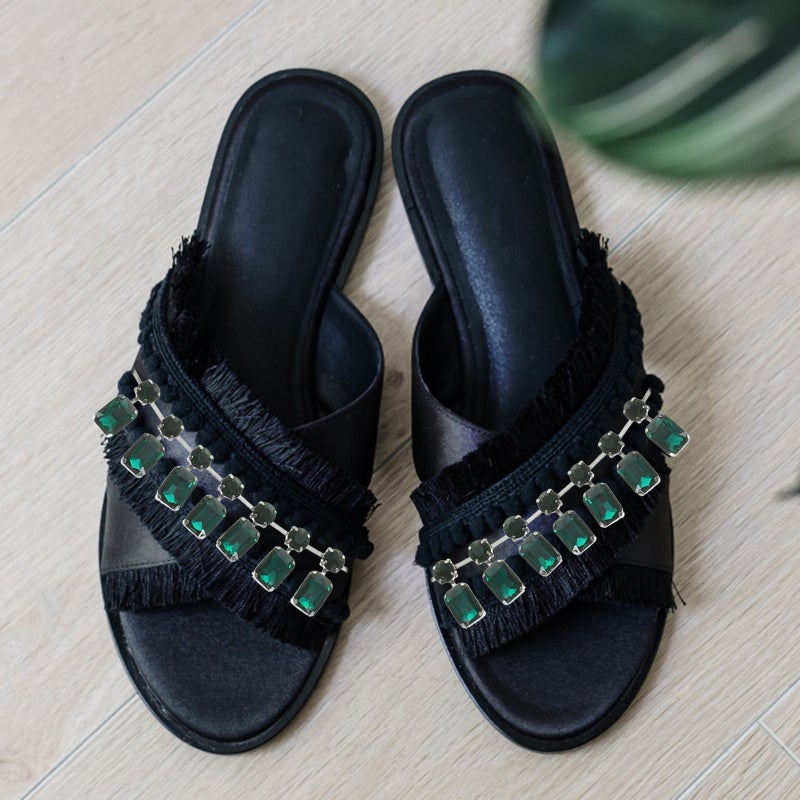 Women Shoes Chain Decoration Elegant Bag Charm Removable High Heel Crystal Decoration - Image 3