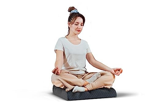 Klbs Extra Large Seat Cushion Stylish Plush Velvet Cover XL Memory Foam for Office Chair Floor Pillow Back Pain Coccyx Bruise Relief Carry Handle