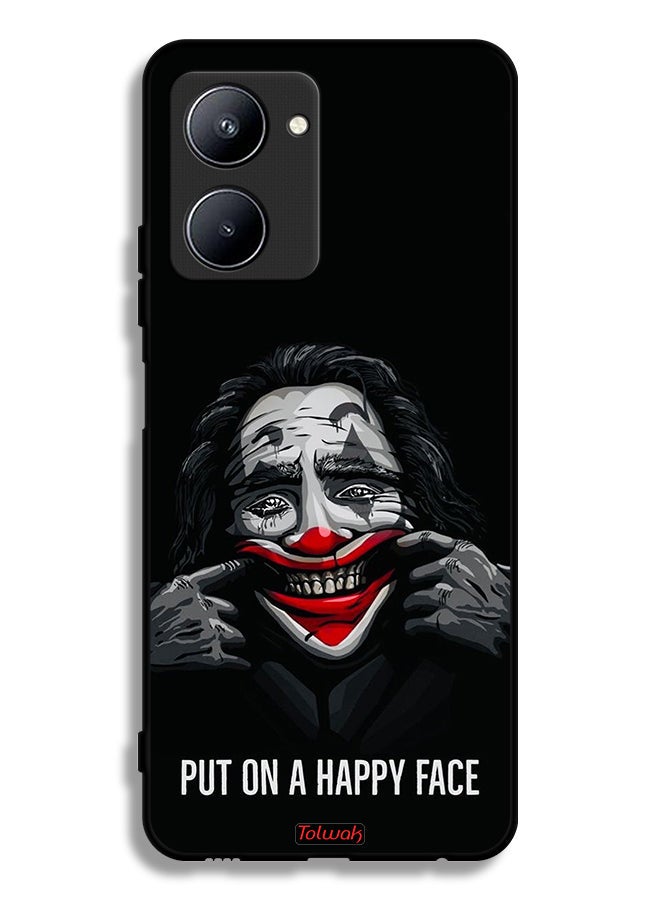 Tolwak Realme C33 Protective Case Cover Put On Happy Face - Image 2