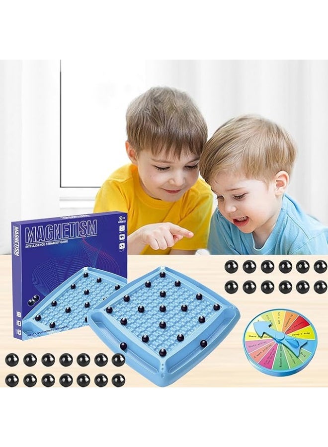 لعبة تعليمية مغناطيسية متعددة اللاعبين - لوحة استراتيجية مغناطيسية محمولة مع أحجار | لعبة عائلية تعليمية للأطفال والكبار - Image 3