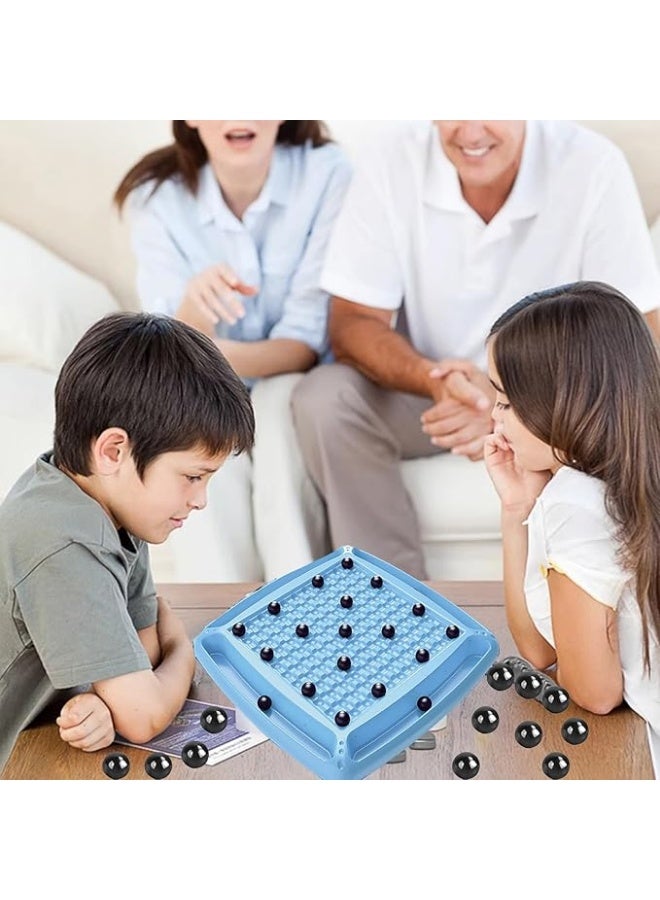 لعبة تعليمية مغناطيسية متعددة اللاعبين - لوحة استراتيجية مغناطيسية محمولة مع أحجار | لعبة عائلية تعليمية للأطفال والكبار - Image 4