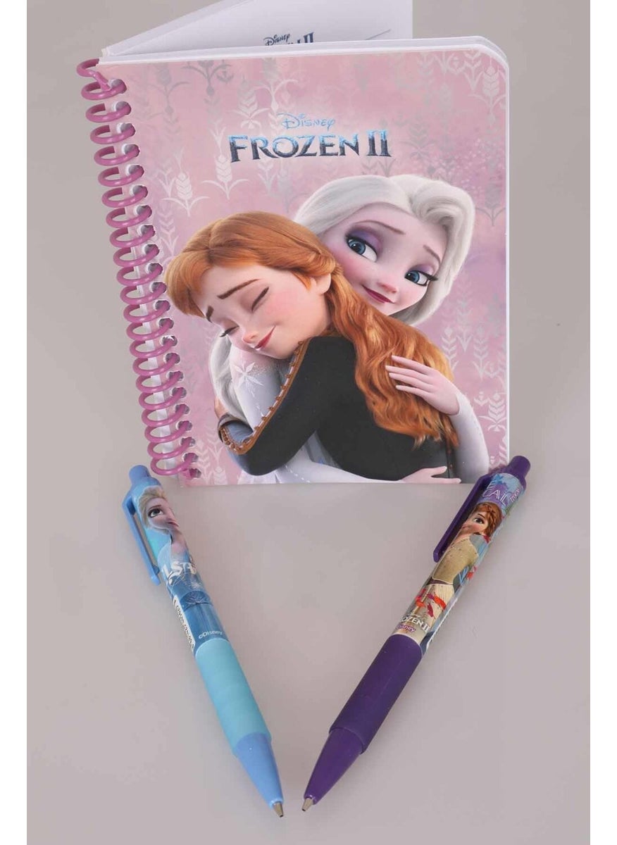Disney دفتر ملاحظات مرخص إيذزفrozen مبطن وقلم طرف متعدد الاستخدامات 0.7 مم عبوة من 2  - Image 1