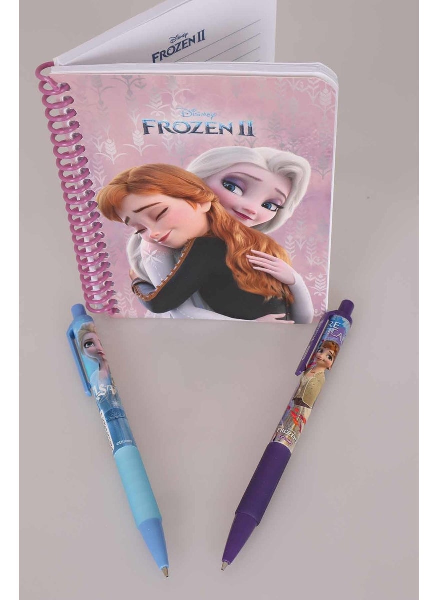 Disney دفتر ملاحظات مرخص إيذزفrozen مبطن وقلم طرف متعدد الاستخدامات 0.7 مم عبوة من 2  - Image 2