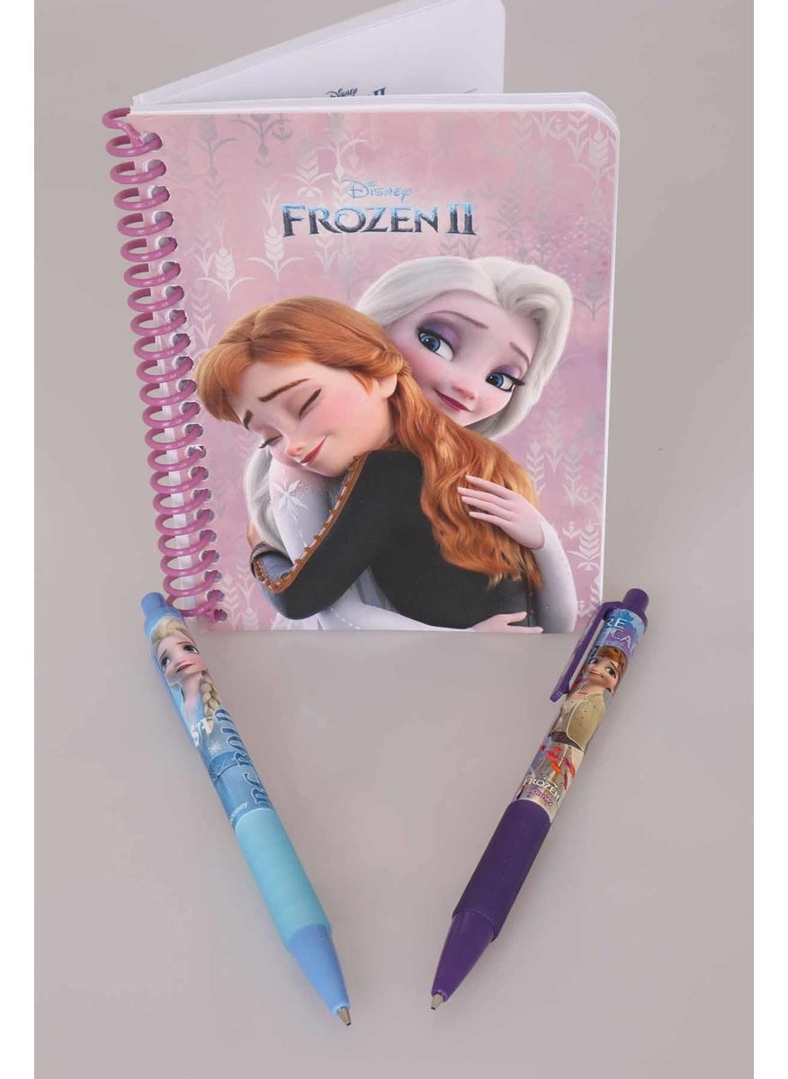 Disney دفتر ملاحظات مرخص إيذزفrozen مبطن وقلم طرف متعدد الاستخدامات 0.7 مم عبوة من 2  - Image 3