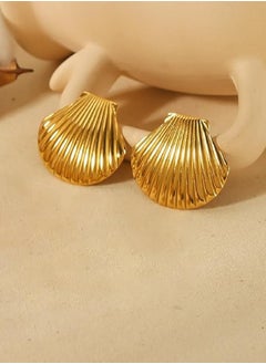 MANIKAN Women's Earrings with Shell Design in Stainless Steel  - Image 5