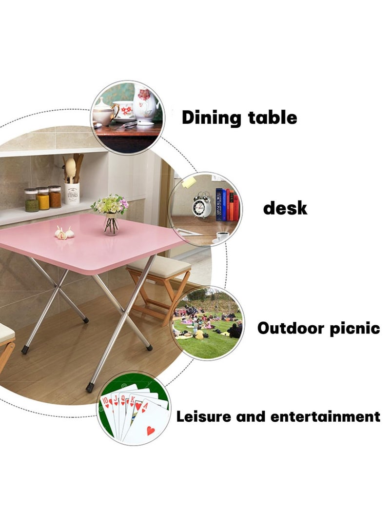 Beauenty Portable Folding Table, Compact 60 x 60x72 cm Dining Table for Home, Kitchen, and Outdoor Use - Ideal Space-Saving Solution for Picnics and Camping (black1) - Image 2