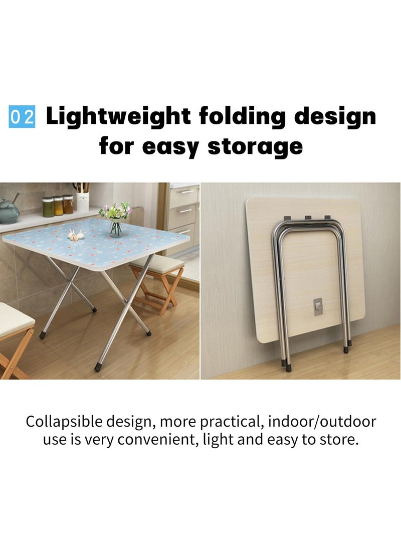 Beauenty Portable Folding Table, Compact 60 x 60x72 cm Dining Table for Home, Kitchen, and Outdoor Use - Ideal Space-Saving Solution for Picnics and Camping (black1) - Image 4