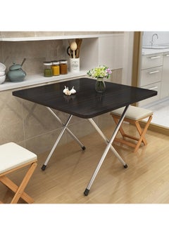 Beauenty Portable Folding Table, Compact 60 x 60x72 cm Dining Table for Home, Kitchen, and Outdoor Use - Ideal Space-Saving Solution for Picnics and Camping (black1)  - Image 1