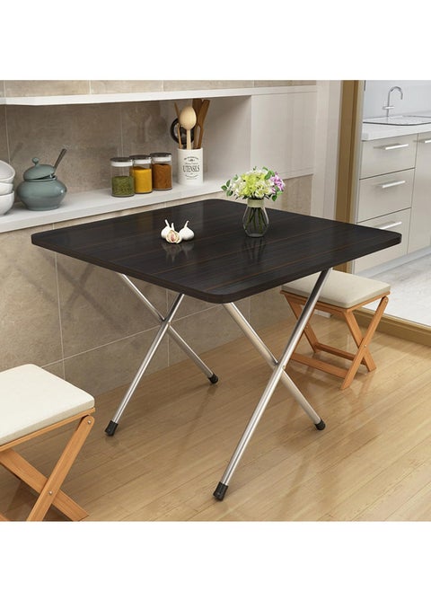 Portable Folding Table, Compact 60 x 60x72 cm Dining Table for Home, Kitchen, and Outdoor Use - Ideal Space-Saving Solution for Picnics and Camping (black1)