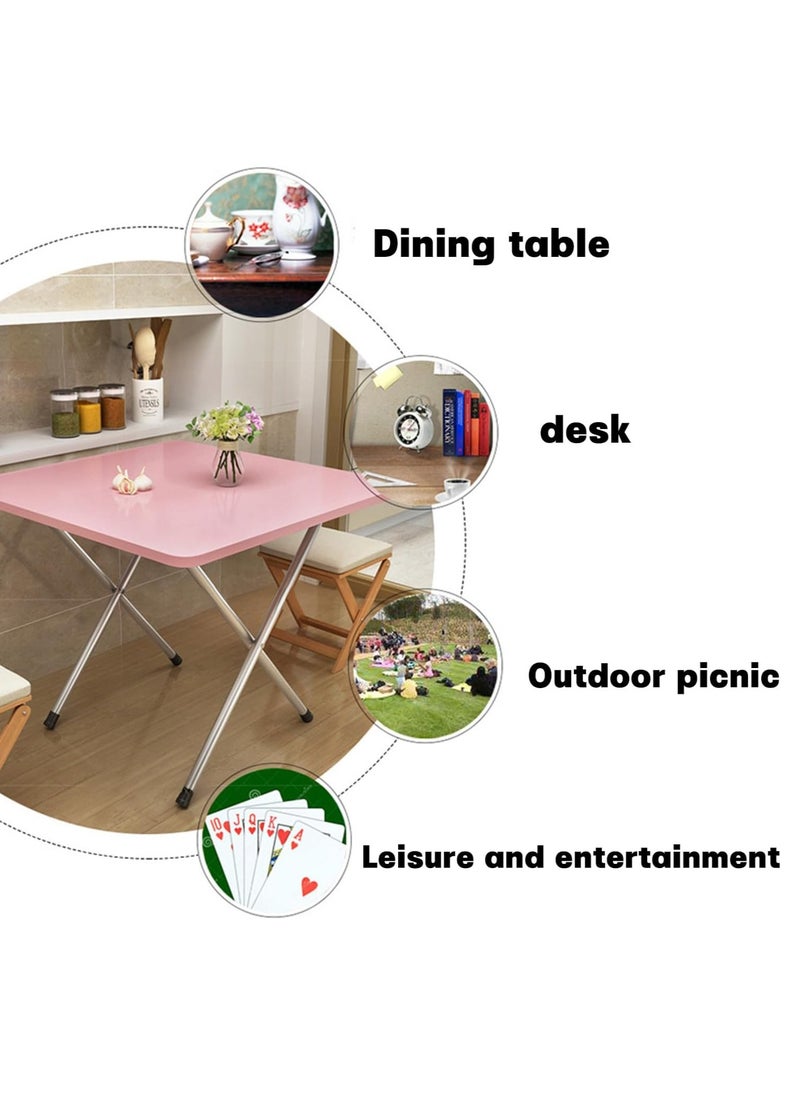 Portable Folding Table, Compact 60 x 60x72 cm Dining Table for Home, Kitchen, and Outdoor Use - Ideal Space-Saving Solution for Picnics and Camping (black1)