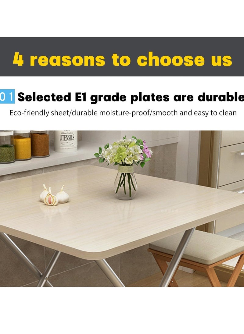 Portable Folding Table, Compact 60 x 60x72 cm Dining Table for Home, Kitchen, and Outdoor Use - Ideal Space-Saving Solution for Picnics and Camping (black1)