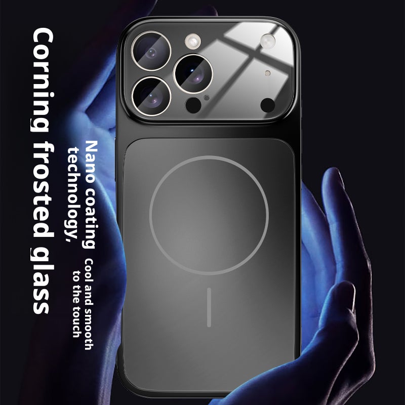 Frosted Tempered Glass Magnetic Phone Case for iPhone 17 Pro / 16 / 15 / 14 / 13 / 12 / 11 Series - Image 3