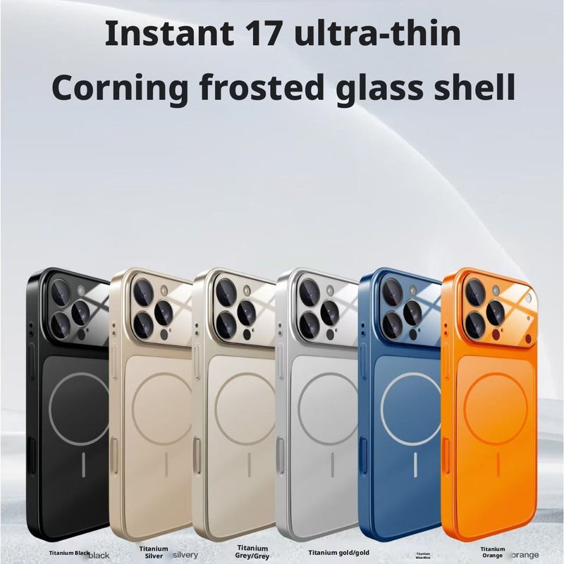 Frosted Tempered Glass Magnetic Phone Case for iPhone 17 Pro / 16 / 15 / 14 / 13 / 12 / 11 Series - Image 2