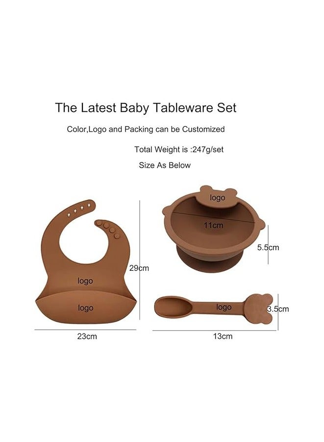 Pixie Baby Silicone Feeding Set(Brown2) - Image 2