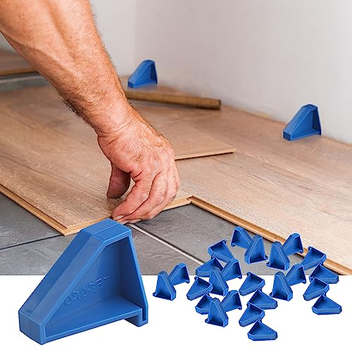 Flooring Spacers Laminate Wood Flooring Tools Compatible W/Vinyl Plank Hardwood & Floating Floor Installation Etc Hardwood Flooring W/1/4 Gap Special Triangle Stay In Place (24)
