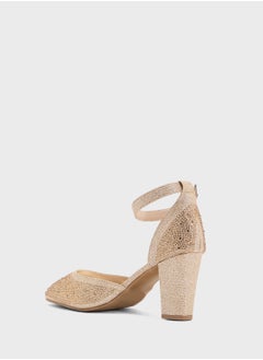 ELLA Glitter Block Heel Pump  - Image 3
