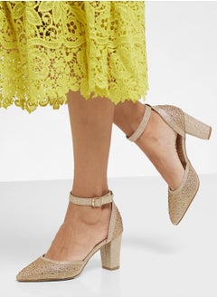 ELLA Glitter Block Heel Pump  - Image 5