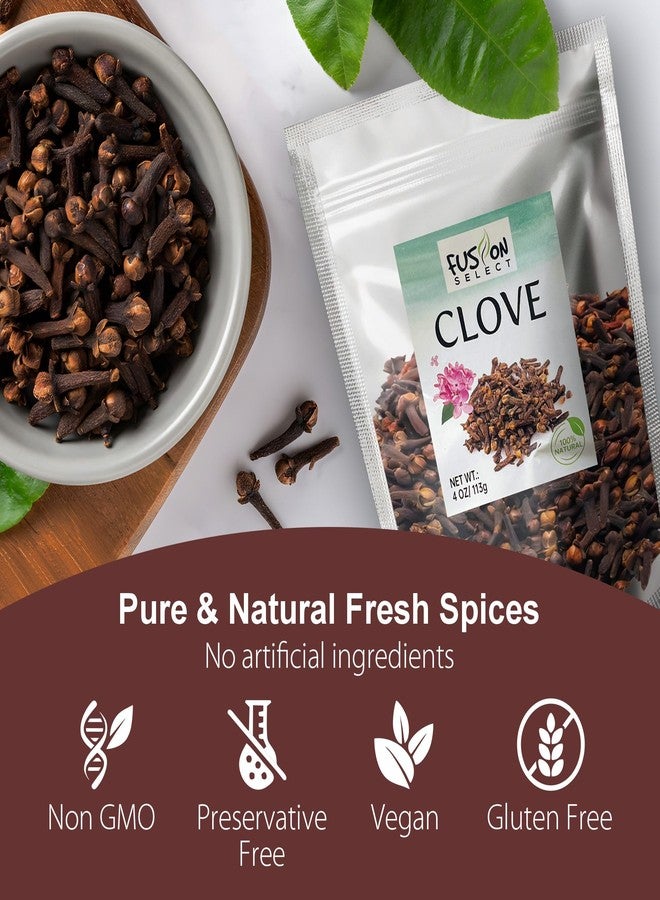 Fusion Select 4 Oz Whole Cloves - Fresh & Natural Dried Whole Clove Buds for Seasoning & Cooking Food, Spice Blends, Tea, Potpourri, Pomander Balls, Home Remedies - Kosher, Vegan, Non-GMO Spices - Image 5