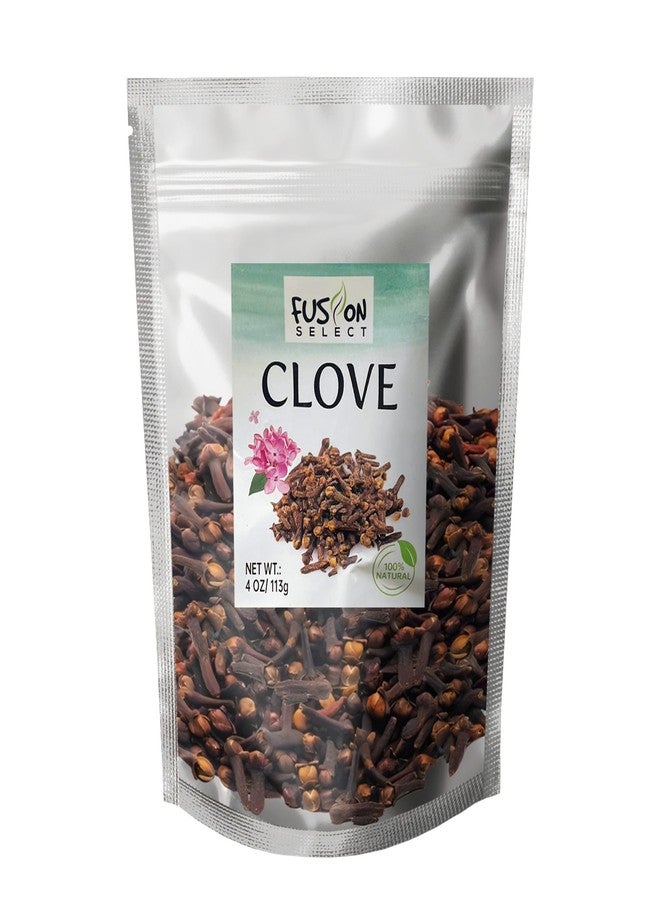 Fusion Select 4 Oz Whole Cloves - Fresh & Natural Dried Whole Clove Buds for Seasoning & Cooking Food, Spice Blends, Tea, Potpourri, Pomander Balls, Home Remedies - Kosher, Vegan, Non-GMO Spices - Image 1