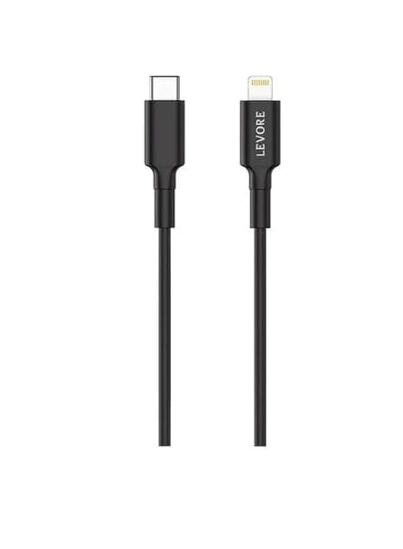 ليفور 1M TPE USB C إلى كابل لايتنينج أسود - Image 1