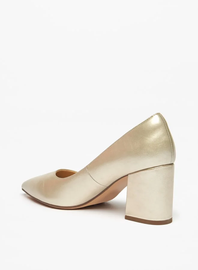 Celeste Women's Solid Slip-On Shoes with Block Heels