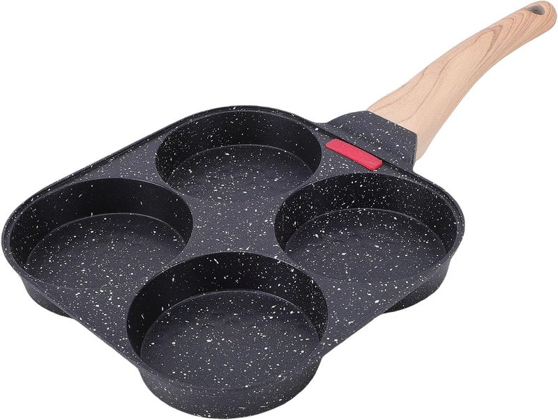 Keenso 4 Egg Frying Pan, Nonstick Maifan Stone Skillet for Breakfast Cooking, Compatible with All Stovetops, Ideal for Pancakes and Crepes - Image 5